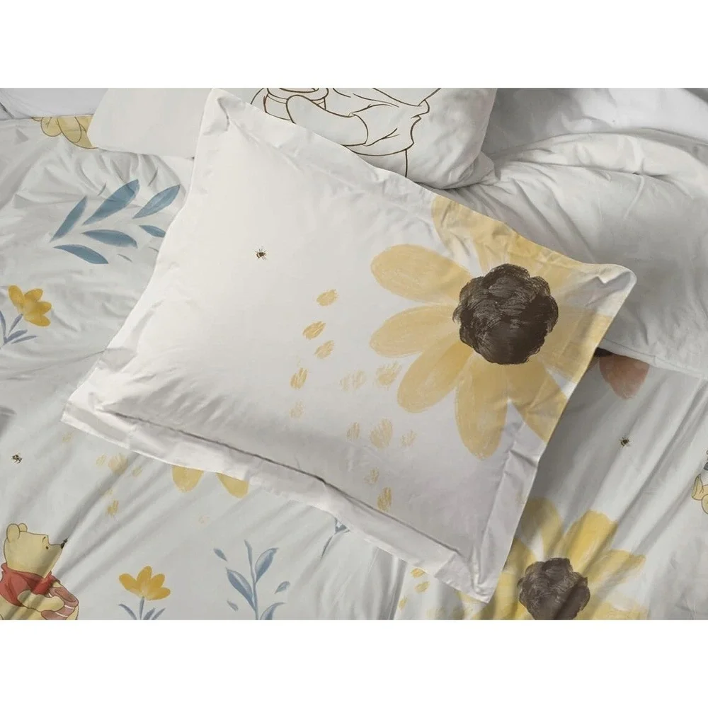 Winnie the Pooh Floral Kids 5 Pc Twin Bed Set Sheets Pillowcases Comforter
